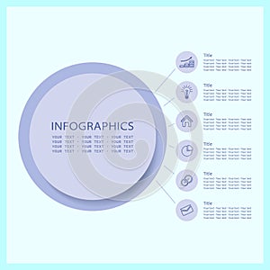 Infographics. Section for main section and subsections